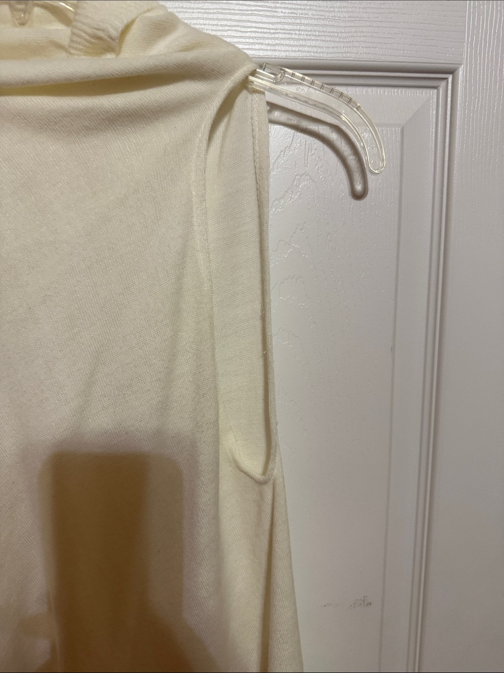 Cream Ruffle Open-Front Women's Sweater - Picture 3 of 4